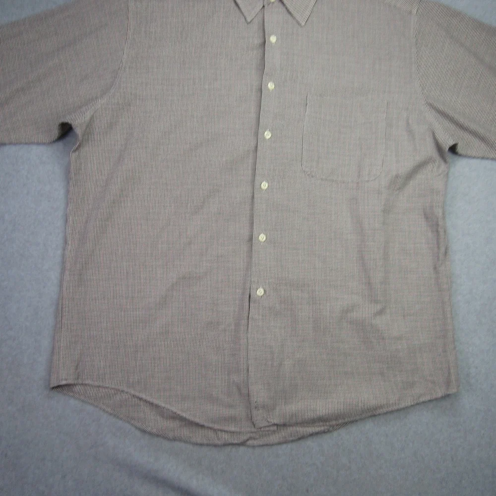 J Crew Shirt Mens Large Green‎ Red Houndstooth Long Sleeve Button Up Pocket